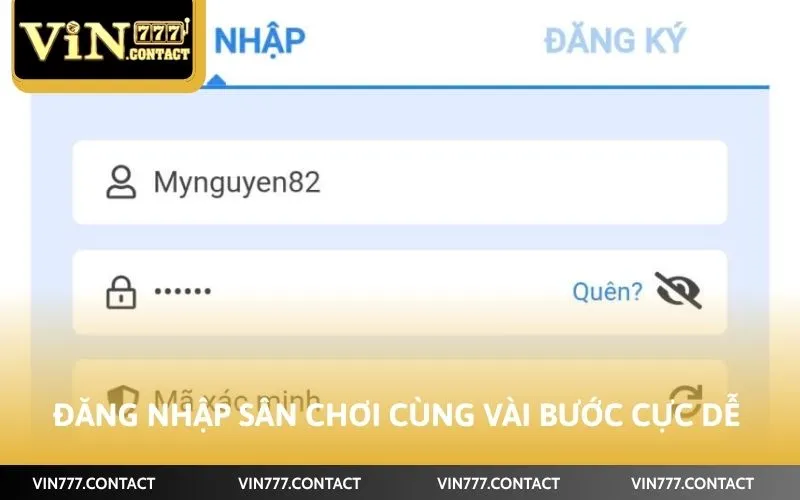 Đăng nhập sân chơi cùng vài bước cực dễ