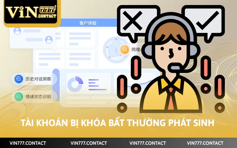 Tài khoản bị khóa bất thường phát sinh