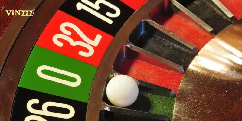 Bàn cược Roulette European tiêu chuẩn tại sảnh casino Vin777 với 37 ô số.